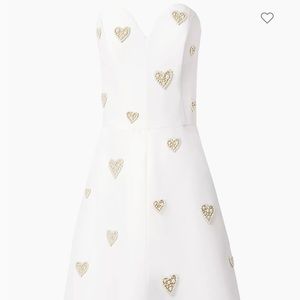 Faux Pearl-Embellished Heart Carolina Herrera Dress